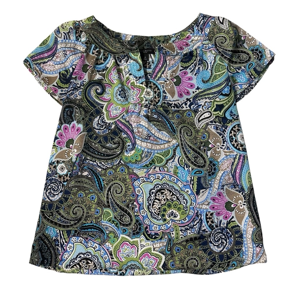 Talbots Multicolor Paisley Blouse